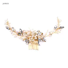 Новые роскошные свадебные аксессуары для волос ручная работа жемчужные свадебные украшения для волос вечерние свадебные помпоны Звездная расческа для волос с жемчужиной тиара