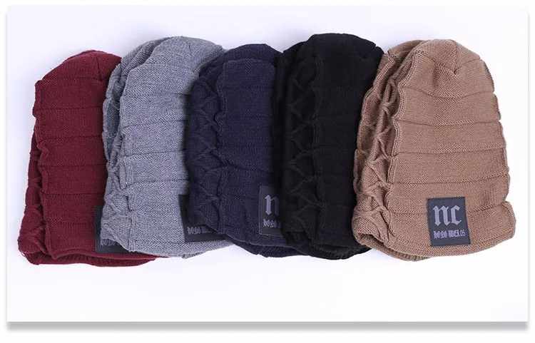 Стильные шапочки Skullies, зимняя мужская шапка, Толстая теплая зимняя мужская шапка, толстая шапка s Beanies, Зимняя мужская шапка toucas gorros