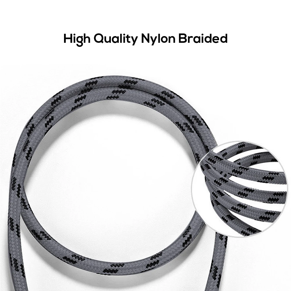 AIFFECT Micro USB Cable 2A Fast Charging Cable Nylon USB Data Cable for Android Mobile Phone Cables Strong Metal Charger Cord 10