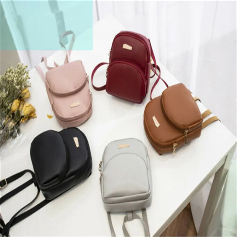 

Women Lady Girls Shoulder Bag Travel Crossbody Zip backpack School bag Zip Bag