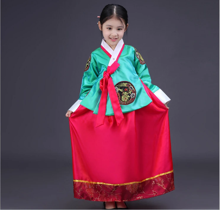 刺繍入り子供の韓国プリンセスドレス中国少数民族衣装の女の子韓国伝統衣装韓服ステージパフォーマンス Korea Traditional Hanbok Costumekorean Dress Traditional Aliexpress