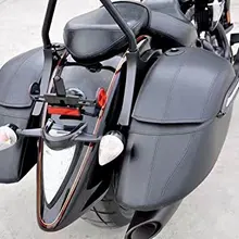 Мотоцикл черный Жесткий седло сумка сумки чемодан багажник Чехол Коробка для HD Harley Fat Boy Fatboy Softail Deluxe FLSTN Road King