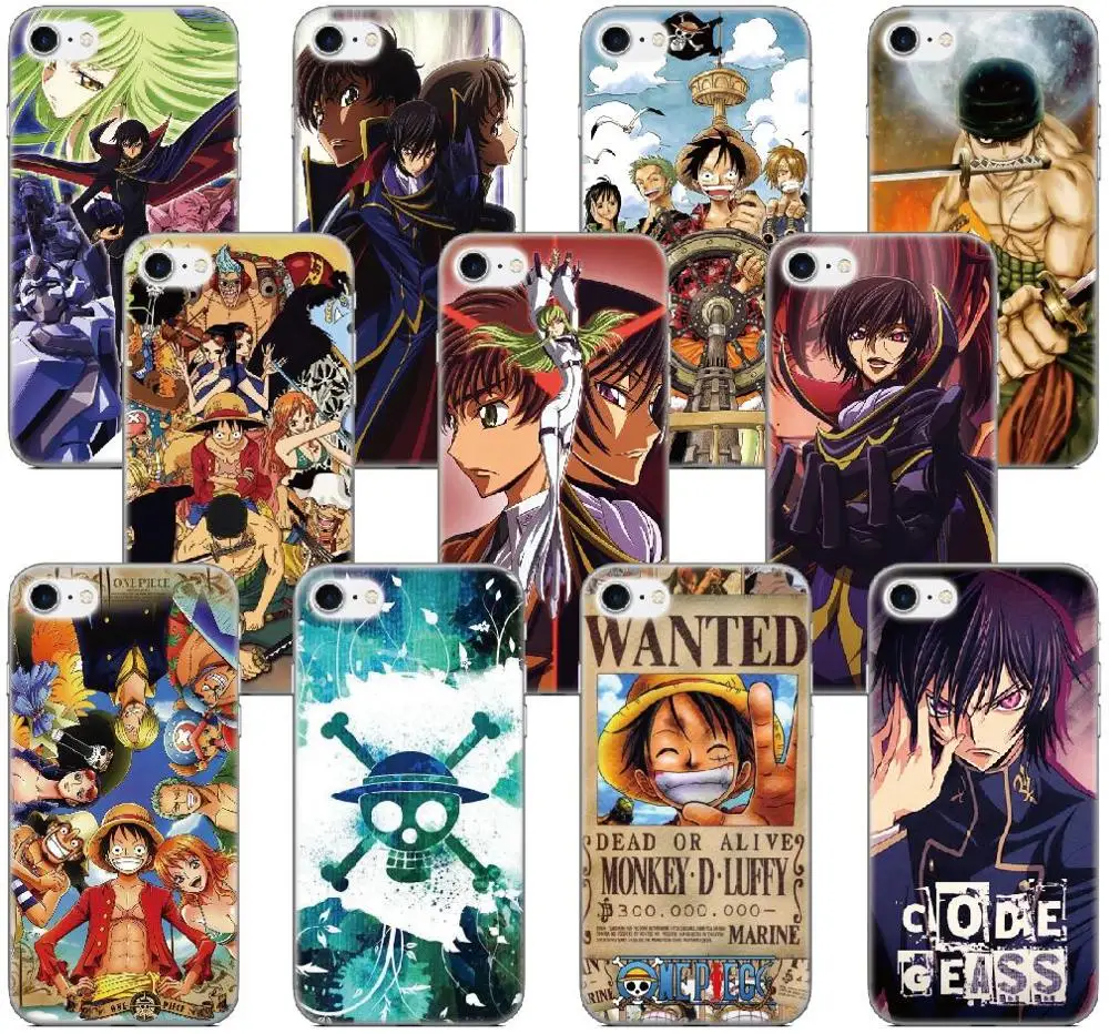 

one Piece Code Geass Phone Case For LG Nexus 5X Q6 Q7 V30 V40 V50 G6 G7 G8 ThinQ K11 K10 K9 K8 2018 X Power 2 3 Stylo 4 5 Cover