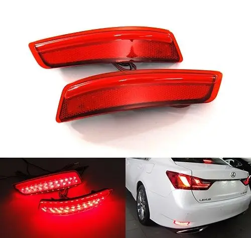 

1 pair Tail Fog Lights For Toyota Corolla 2014 2015 Lexus ES GS 250 Auto Rear Bumper Reflectors Light LED Brake Turn Signals