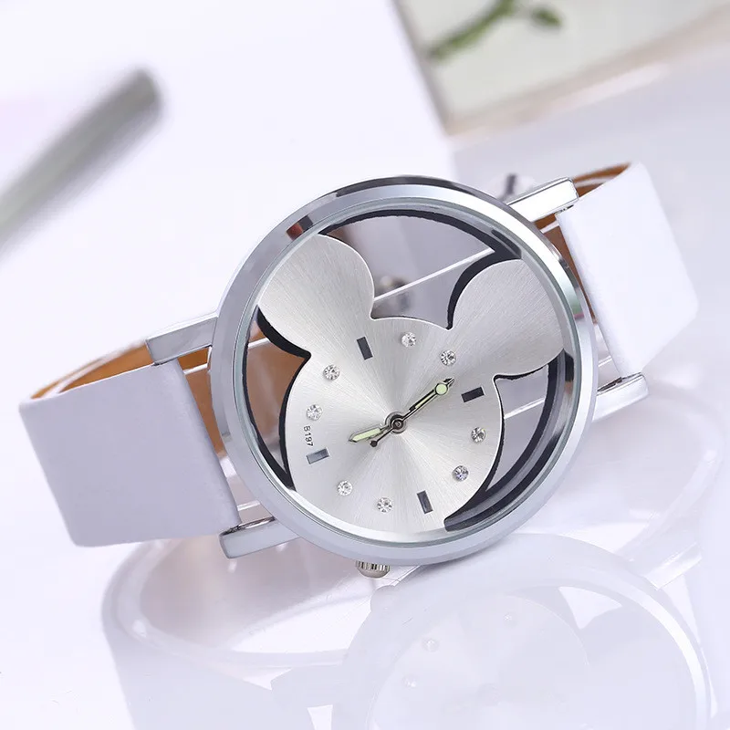 

Fashion Top Brand Luxury Watch Women Leather Quartz Dress Clock Simple Modern Cartoon Women Wrist Watch Relojes De Mujer