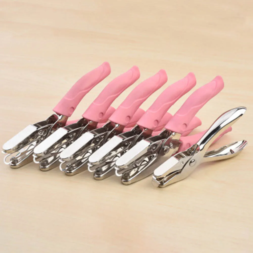 

DIY Puncher Hand Paper Card Cutter Single Hole Punch Metal Kids Handmade Craft Office Home School Binding Supplies