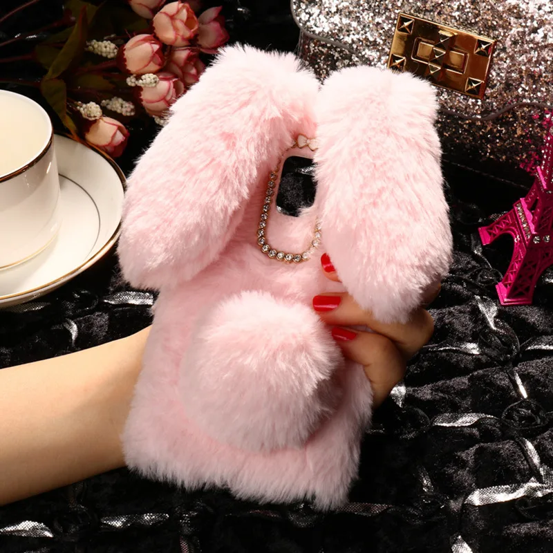

A8 A6 2018 Rabbit Hair Case for Samsung Galaxy Note 8 9 5 S8 S9 Plus A9 Star Lite J8 J7 Neo J3 J4 J6 J2 Pro 2018 Phone Shell