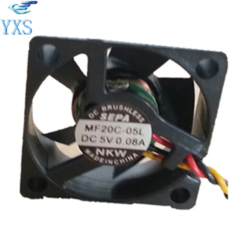 

MF20C-05L DC 5V 0.08A 2008 2CM 20*20*8mm 3 Wires 7700RPM Hydraulic Router Transform Small Cooling Fan