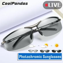Lunettes de soleil intelligentes photochromiques pour hommes et femmes, sans bords, polarisées, décolorées, pour la conduite, UV400