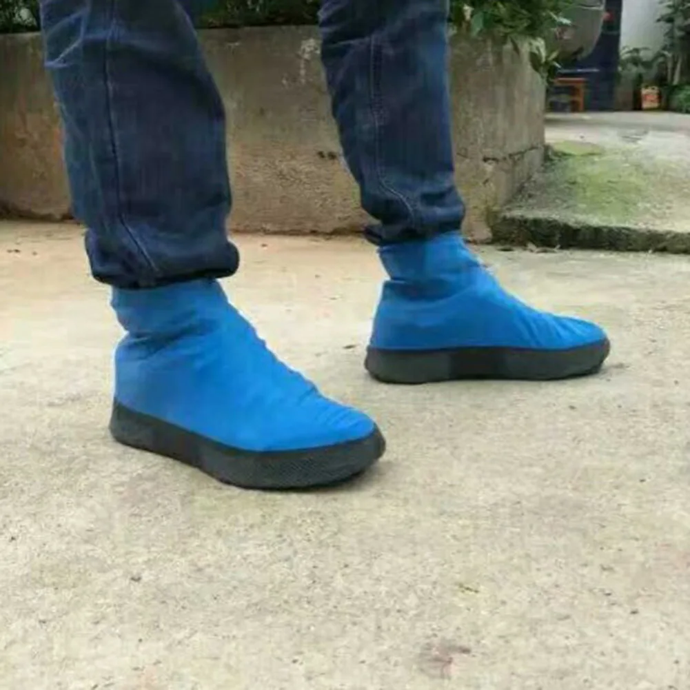 1 Pair Reusable Latex Waterproof Shoes Covers Slip-resistant Rubber Rain Boots High Quality Shoes Cover Protection Easy to rinse