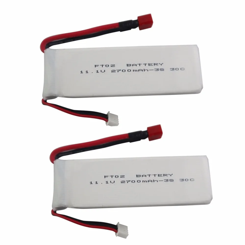 

2PCS 11.1V 2700mah lithium battery for Feilun FT012 remote control speed boat s RC model car T head high rate lithium battery