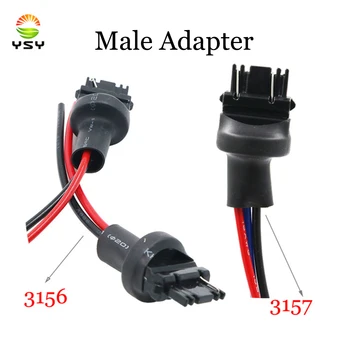 

YSY New 3156 3157 male bulb holder adapters cable Wiring Harness LED Bulb Connector Socket For Headlight Tail Lamp 50pcs