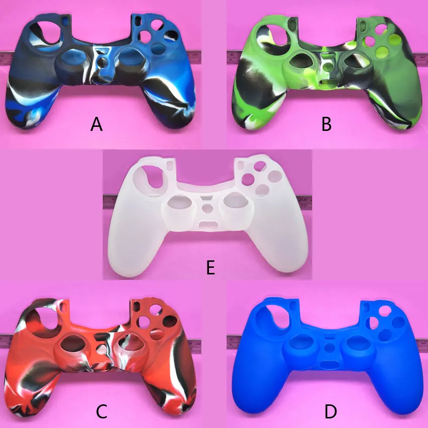 

5colors Camouflage Soft Silicone Cover Case Protection Skin For Sony Playstation 4 Dualshock 4 Controller PS4 Console Decals