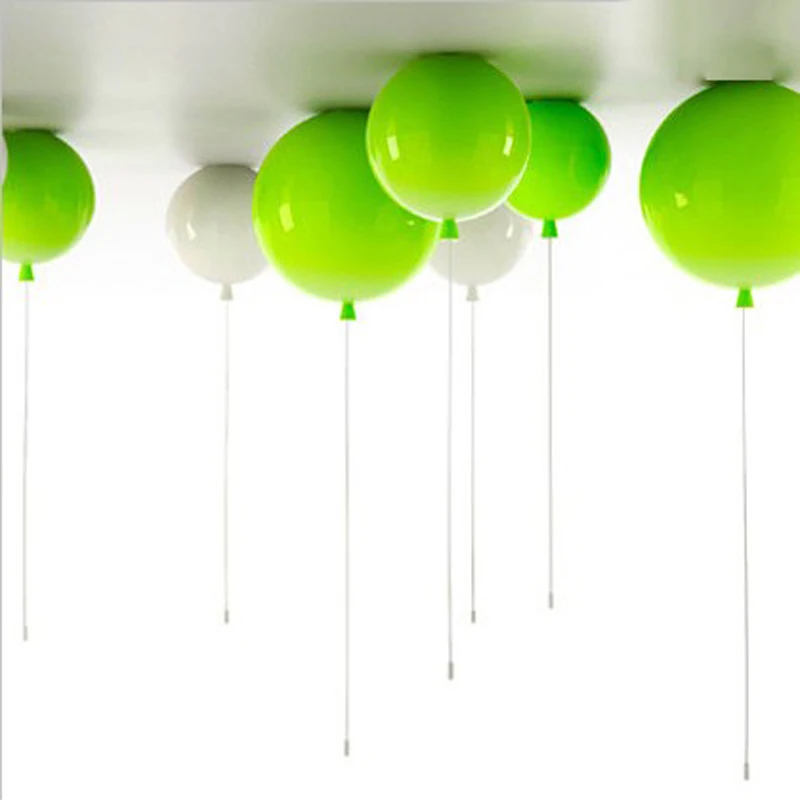  6 Colors Balloon design Acrylic lampshade Ceiling Light Holiday Decoration Children Room E27 Lamps  - 32806196453