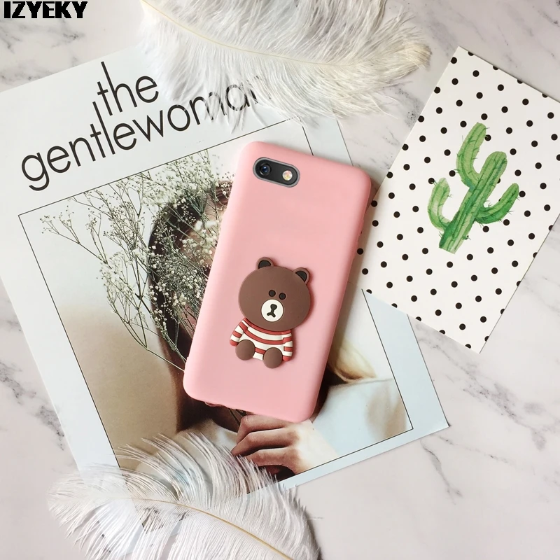 IZYEKY 3D cartoon animal plants Bear cactus cover for Huawei Y5 2018 (5.45 inch) Y5(2018) phone case For Huawei Y5 Prime 2018