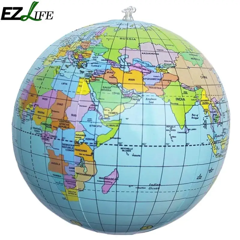 aerated inflatable world globe ball earth tellurion home decorative ornament globe map home decoration accessories ms426 in figurines miniatures from home
