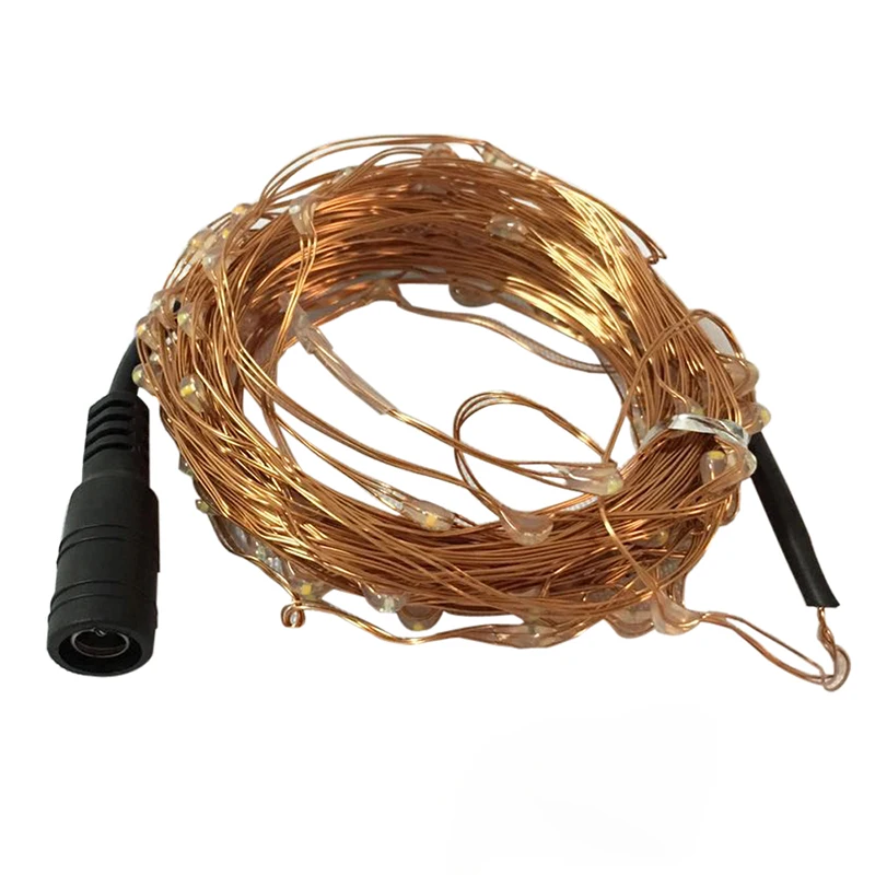 

10m LED String Lights with 5.5*2.1mm DC Female plug copper wire Garland Christmas Fairy Lights for holidays Christmas decoration