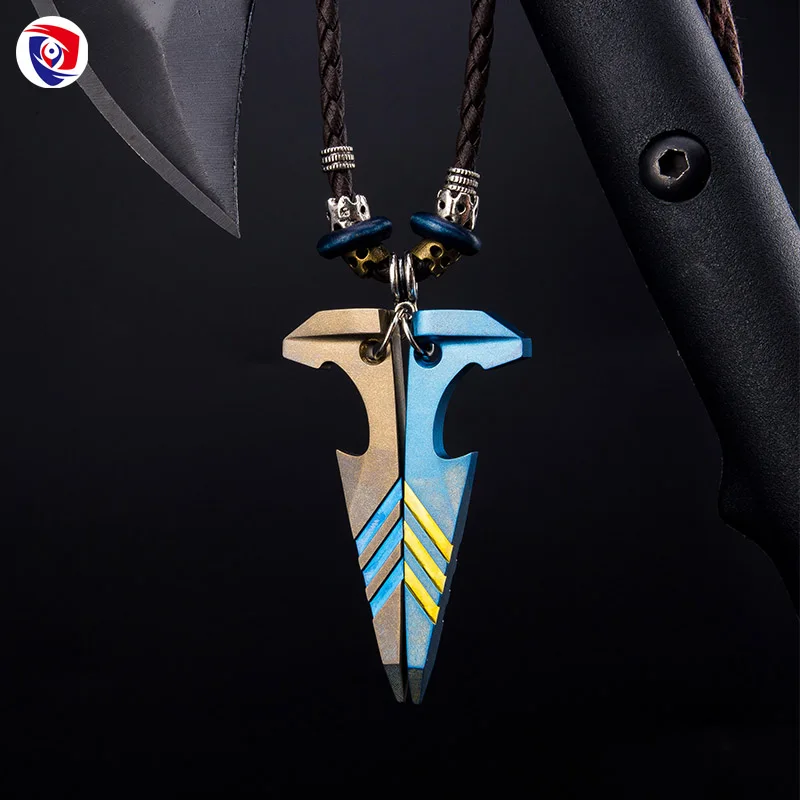 EDC سبائك التيتانيوم سكين الخرز قلادة Paracord في الهواء الطلق DIY زينة التيتانيوم التخييم والعتاد بقاء EDC متعددة الوظائف أدوات