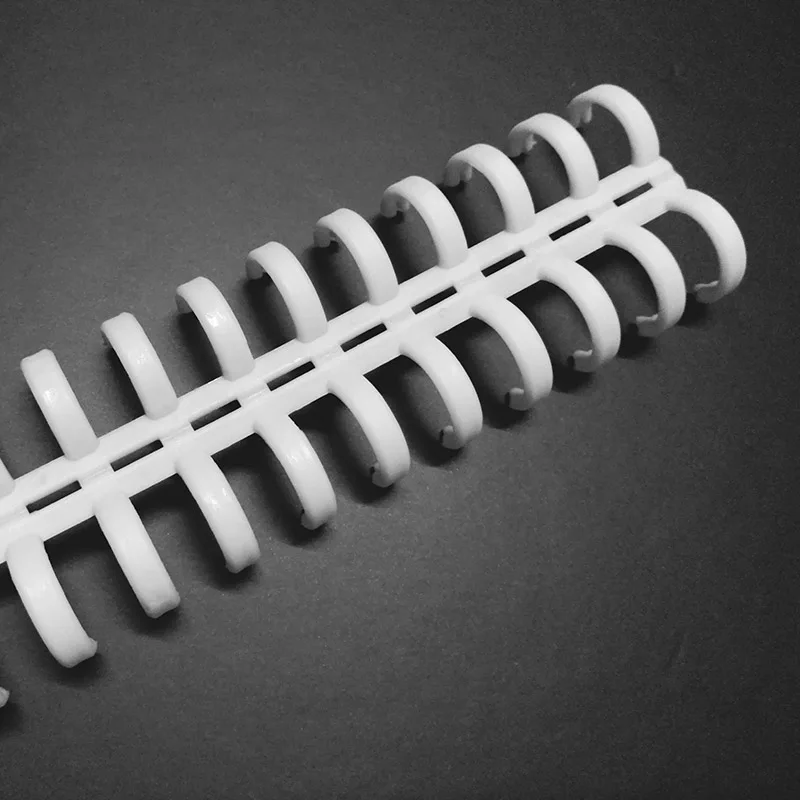 12mm 25 Holes Loose-leaf Plastic Binding Bar Rings Coil Spring Spiral Booking Strip Punch Ring For Notebook School Office Supply