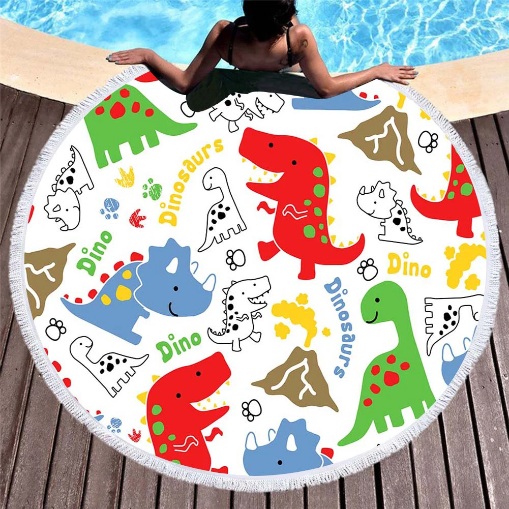 

Flamingo Microfiber Beach Towel Cartoon Series Bath Towel with Drawstring Backpack Bag Sport Yoga Blanket Swimming