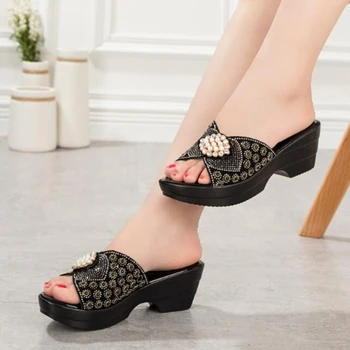 

Women Sandals Comfortable Geuine Leather Fashion Women Casual Shoes Summer Sandals Plush Size 25-61
