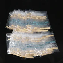 500 шт./лот 1 Вт металлический пленочный резистор diy Набор 1 Ом-1 м ом электронный пакет резисторов 2.2R 4.7R 15R 1K 100K сопротивление