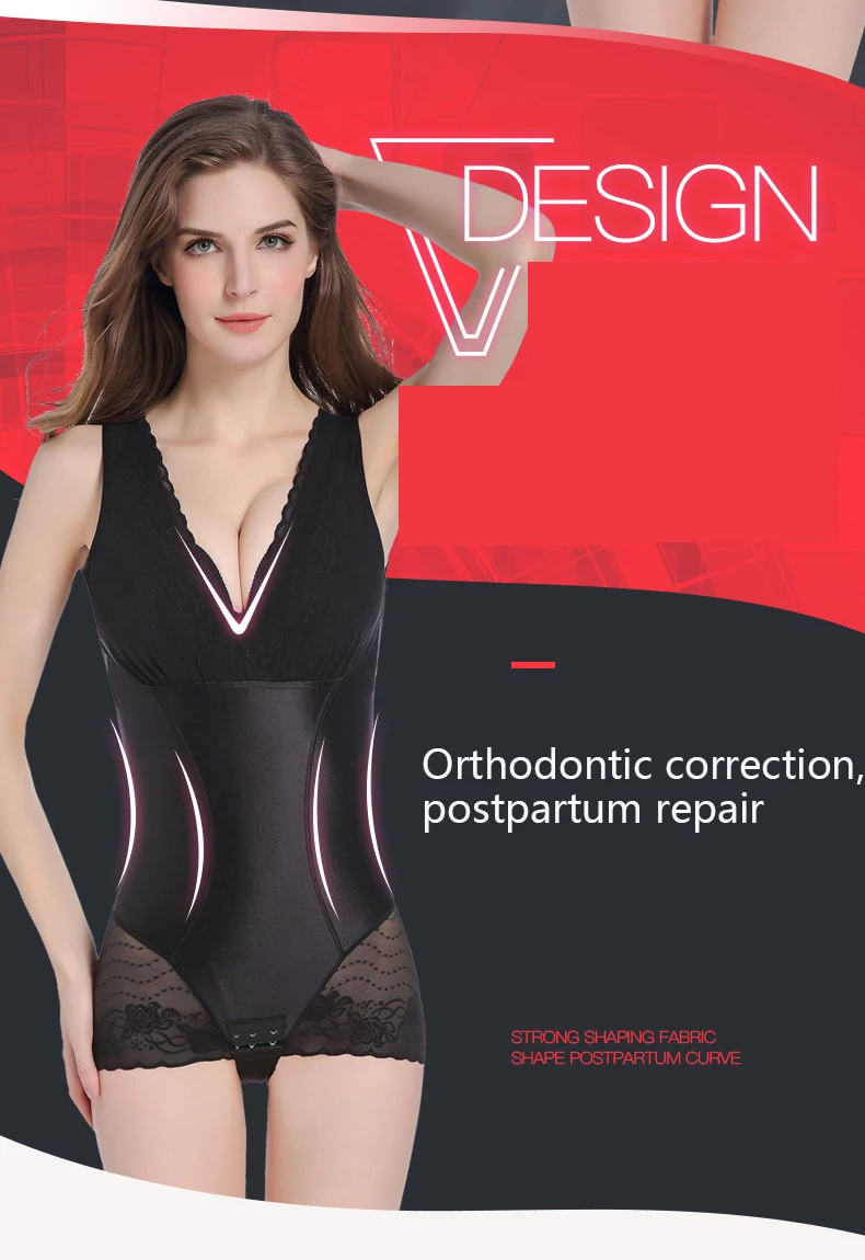 Lady Slimming Burn Fat Briefs Shapewear Tummy Slim Bodysuit Full Body Shaper Slimming Underwear Vest Bodysuits Jumpsuit M-XXL (5)