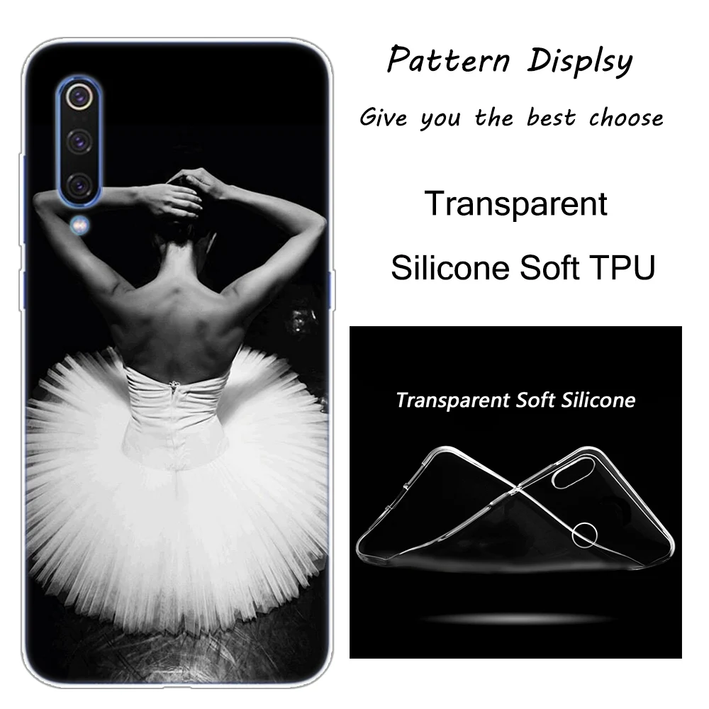 Балетки Танцы силиконовый чехол для Xiaomi Pocophone F1 9T 9 9SE 8 A2 Lite A1 A2 Mix3 Redmi K20 7A Note 4 4X5 6 7 Pro S2
