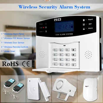 

433MHz 1527 Wireless GSM SMS Security Alarm System Detector Sensor Kit Phone App Remote Control Home Burglar