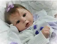 New 22inch Doll Parts Reborn Doll Kit For 55cm Bebes Reborn Doll Unpainted Blank Doll Kit Soft Vinyl Reborn Full Vinyl Body