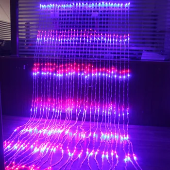 

Waterfall Curtain Led fairy string light EU Plug 220V 3X3m 8modes window display party wedding home outdoor garden Decoration