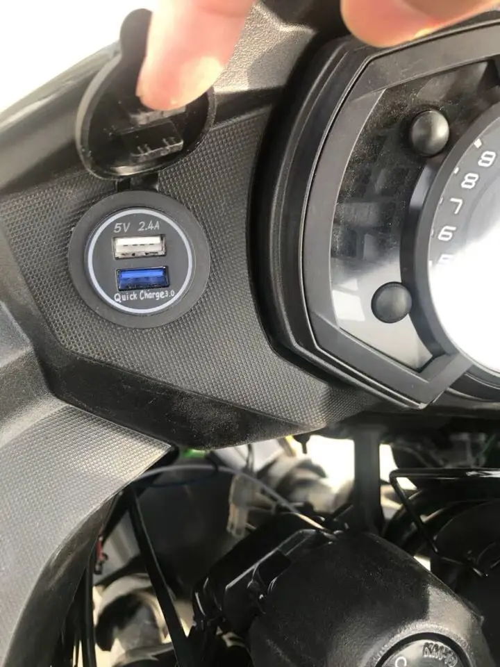USB зарядное устройство для мотоцикла Kawasaki versys650/1000/ X300/ X650/ninja400/ninja650 с реле/12 В