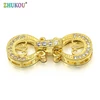 11*26mm Brass Cubic Zirconia Gold Clasps Hooks for Diy Jewelry Findings Accessories, Model: VK32 ► Photo 1/5