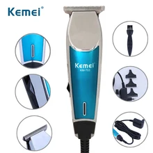 Kemei мощный бытовой триммер для волос профессиональная полоска-линия электрическая машинка для стрижки волос Классическая стрижка Проводная машинка для стрижки волос для взрослых D38