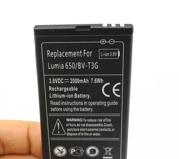 

iTopZea 5pcs/lot 2000mAh / 7.6Wh BV-T3G / BVT3G / BV T3G Replacement Battery For Microsoft Nokia lumia 650 RM-1154