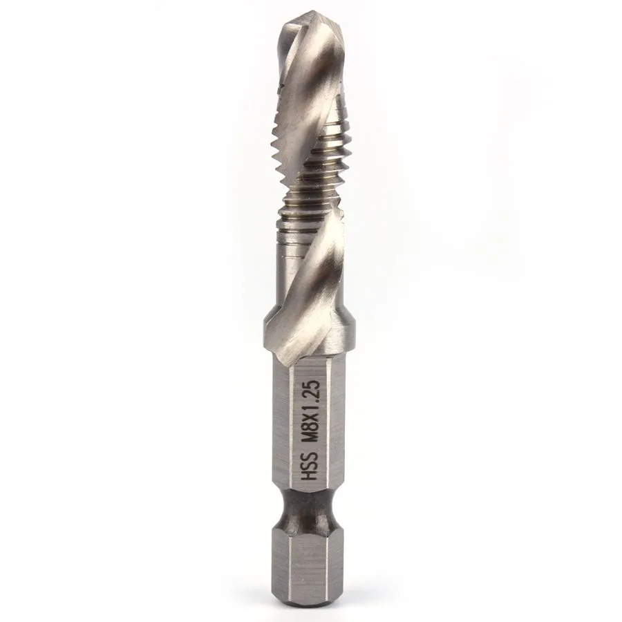 

WALFRONT 1/4" Hex Shank Drill Bit M3 M4 M5 M6 M8 M10 HSS Metric Screw Thread Tap Taper & Drill Bits Metric Composite Tap Drills