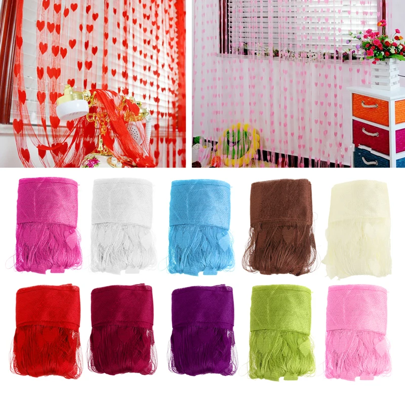 

Curtains for Living Room 200cm x 100cm Silk String Curtain blinds Window Door Divider Sheer Curtains Valance Window kitchen