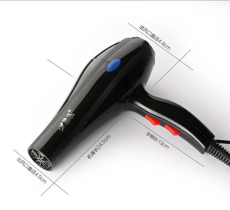 Профессиональный Мощный двигатель переменного тока фен для волос для одевания Парикмахерская Салон инструменты удар низкий X-7721A