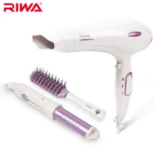 RIWA Фен С Массаж Гребень Выпрямить/Щипцы Для Завивки 3 В 1 Профессиональные Инструменты Для Укладки Волос Для Женщин