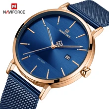 Top Brand NAVIFORCE Men Watch Luxury Stainless Steel Waterproof Sport Quartz Men’s Watches Fashion Wristwatch Relogio Masculino naviforce men watches top brand luxury sport quartz watch leather strap clock men s waterproof wristwatch relogio masculino 9099