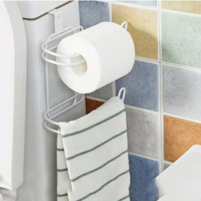 Special Offers Bathroom Toilet Seat Roll Paper Holder Hanging Organizer 2 Layers Tissue Towel Shelf Kitchen Cabinet Hanging Shelf Storage Rack