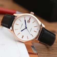 2016 Carmis Fashion Casual Mens Watches Top Brand Luxury Leather Business Quartz-Watch Men Wristwatch Relogio Masculino