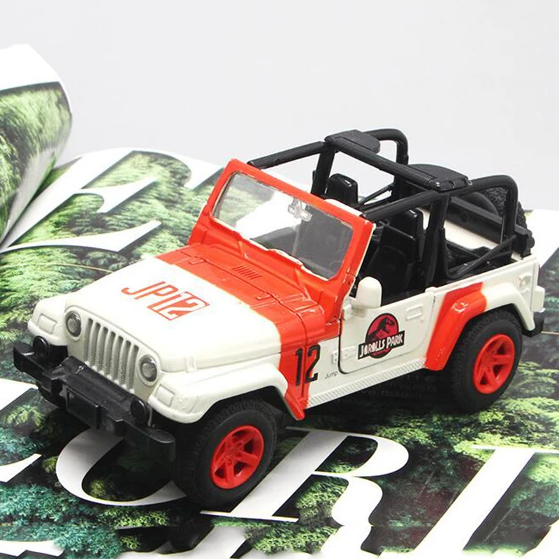 15,5 см 1/32 масштаб сплав металл литье под давлением Jeep Wrangler Парк Юрского периода внедорожник авто Модель автомобиля игрушки для детей подарки коллекция