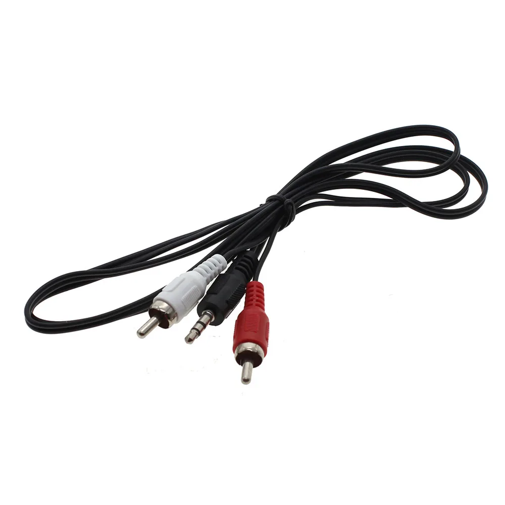 Аудио кабель дизайн 2 RCA M/M AUX 3,5 мм провод композитный стерео A/V для Hifi Mp3 около 100 см прочный