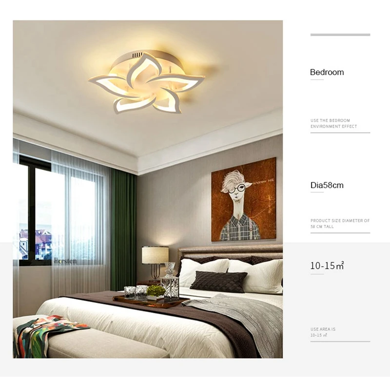 Modern Ceiling Chandelier Light 10 14 18 Heads Flower LED Ceiling Chandelier Lights For Living Room Bedroom Chandelier Lighting (7)