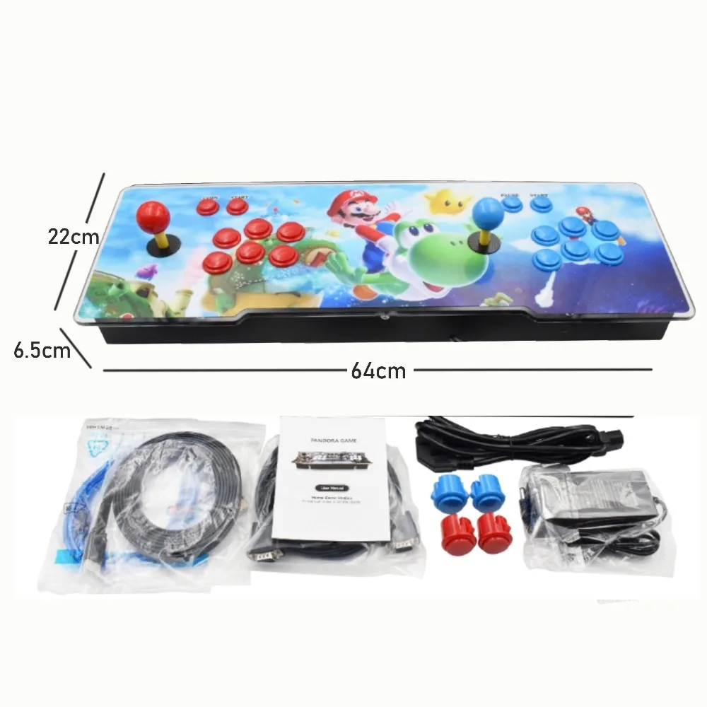 Newest box 1388/2020 in 1 game arcade console usb joystick arcade buttons with pause 2 players control machine pandora box 6S HD