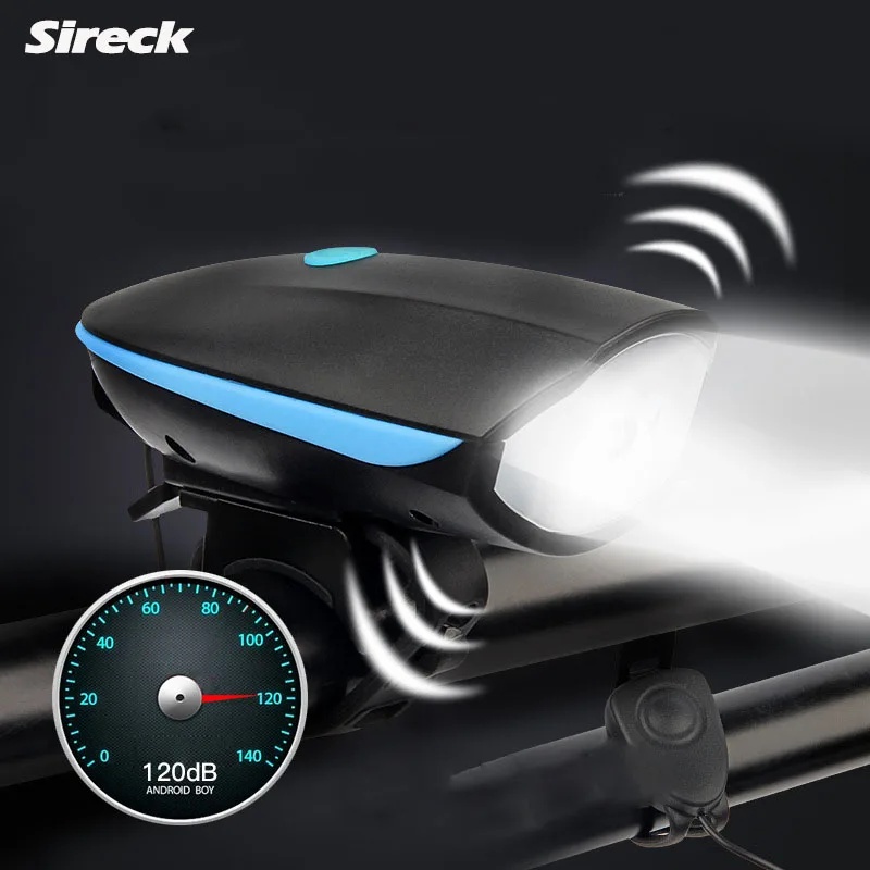 Koop Sireck Fiets Licht Waterdicht Fiets Hoofd LED Zaklamp Met Bell Multifunctionele Cycle Lamp MTB Fietsen Light Fiets Accessoires