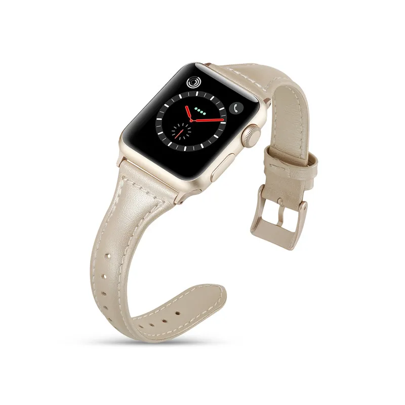 

Genuine Leather Watchbands Strap For Apple watch 38mm 44mm , VIOTOO Luxury Leather Watch Band Strap With Transparent Watch Case