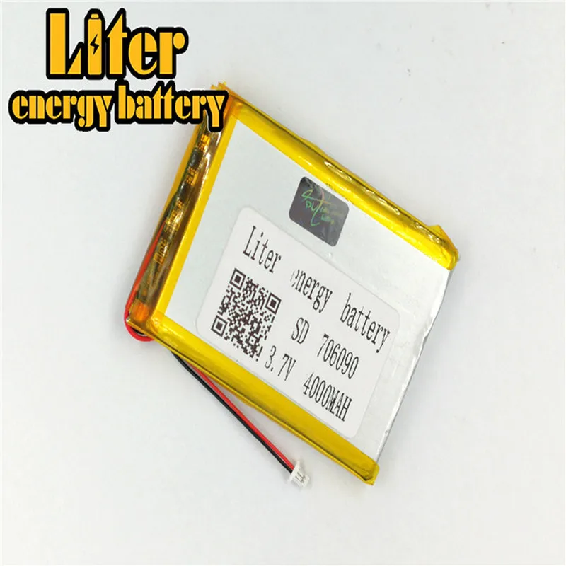 Разъем 1 0-2P 3 7 V 706090 4000mah power bank литий-полимерная батарея для медицинского