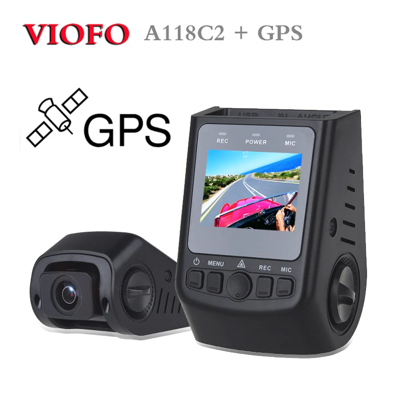 VIOFO A118C2 HD 1080 P супер конденсатор автомобиль тире пришел gps модуль видео
